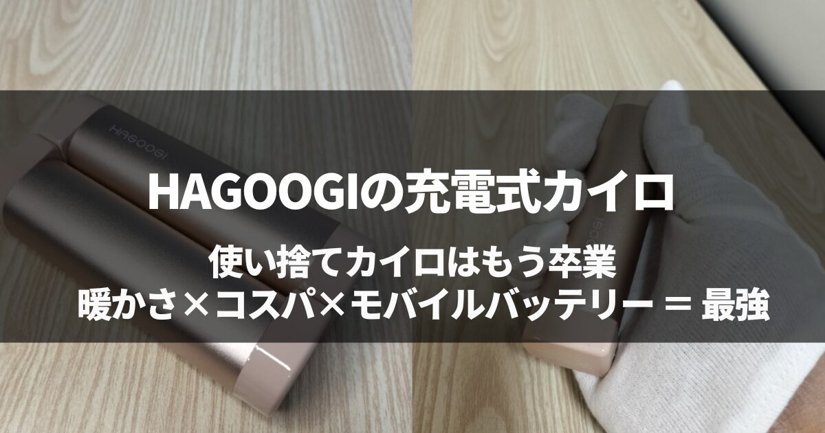 【暖かさ良し】HAGOOGIの充電式カイロを徹底レビュー！【10000mAh】